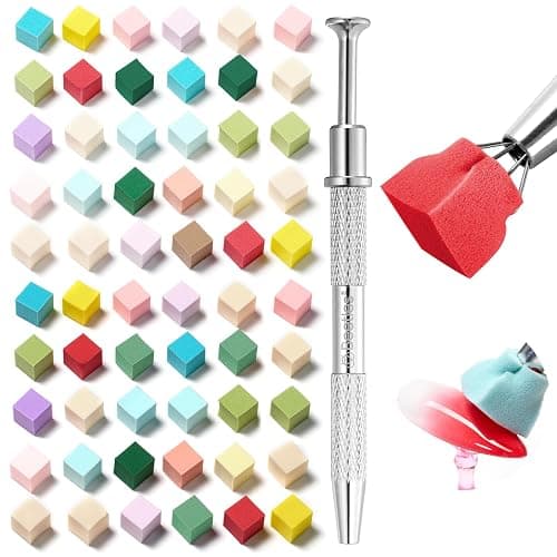 Beetles 150Pcs Soft Nail Sponges for Ombre, Colorful Nail Sponge with Grabbing Pen, Blooming Nails Art Brushes, Gradient Manicure DIY Tools, Professional Accessories Supplies for Home and Salon Use thumbnail 8