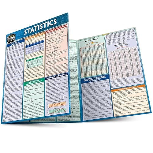 Statistics Laminate Reference Chart: Parameters, Variables, Intervals, Proportions (Quickstudy: Academic ) - Image 1