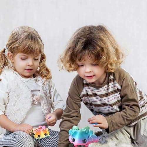 2Pcs 3D Printed Axolotl, 3D Animals, 3D Printed Fox, 3D Animals, 3D Printed Animals The Cotton Candy Fox 3D Printed Fidget Fantasy Creatur 3D Printed Fidget Toys Animals thumbnail 6