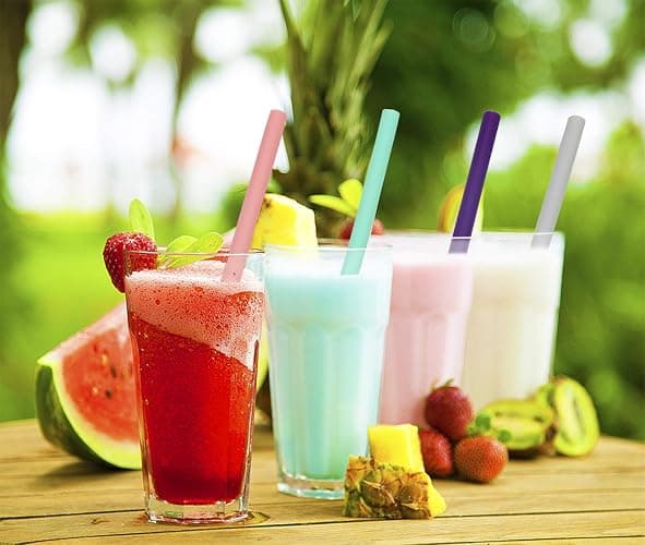 Senneny Set of 12 Silicone Drinking Straws for 30oz and 20oz - Reusable Silicone Straws BPA Free Extra Long with Cleaning Brushes- 6 Straight + 6 Bent- 6mm diameter thumbnail 2
