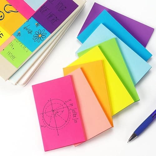 Sticky Notes 3x5 in, Bright Colors, 8 Pads, 50 Sheets/Pad Total 400 Sheets | Large-sized Self-adhesive Notepad thumbnail 7