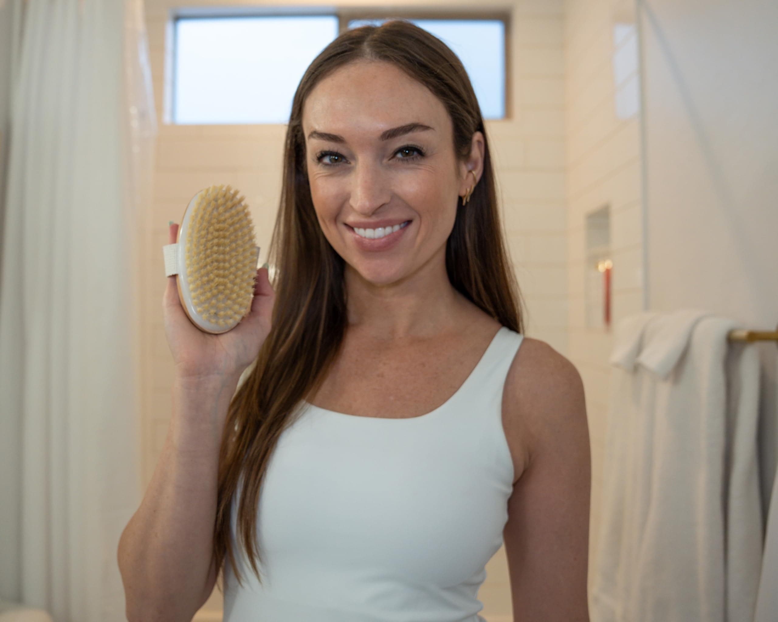 Dry Brushing Body Brush - Best for Exfoliating Dry Skin, Lymphatic Drainage and Cellulite Treatment - Organic Spa Exfoliator and Massage Scrub Brush with Natural Boar Bristles (Oval) thumbnail 4