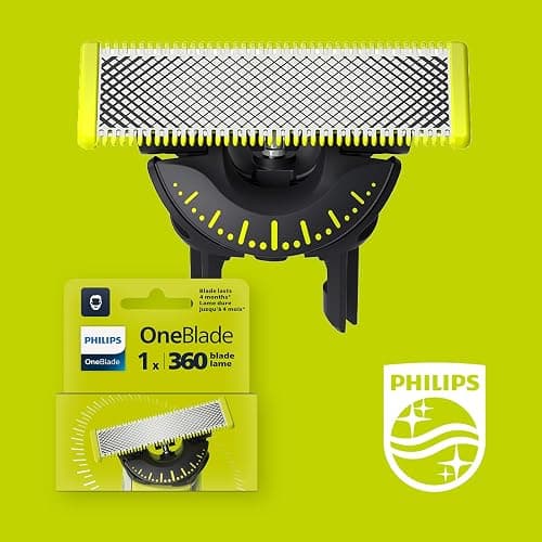 Philips OneBlade Original 360 Blade Heads, Compatible with all OneBlade and Pro Electric Shaver & Trimmers, Original from Philips, 1x One Blade, 4-Month Supply (QP410/50) thumbnail 2