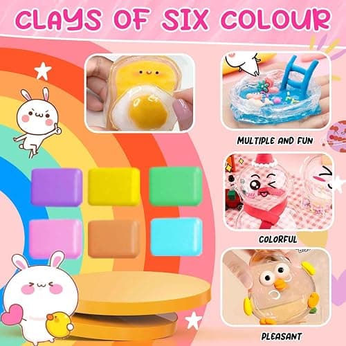 ZiZa Cute Bunny Nano Tape Bubble Kit for Kids, Nano Tape Squishy Maker Making Kit, Christmas Birthday Arts and Crafts Gifts Toys for Girls, Step by Step Video Tutorials thumbnail 4