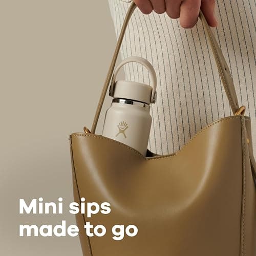 Hydro Flask Micro Water Bottle - Insulated Leak Proof Mini Flask - Stocking Stuffer or White Elephant Gift 6.7 Oz Aloe thumbnail 9