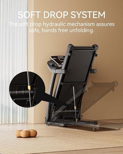 Treadmill for Home, 3.0HP Folding Treadmill with Incline, 300 lbs Capacity, Bluetooth & Heart Rate Sensor, Space-Saving Design thumbnail 6