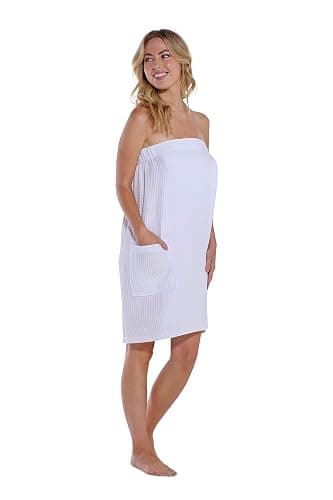 Turquaz Lightweight Knee Length Waffle Robes For Women Spa Bath Waffle - Image 1