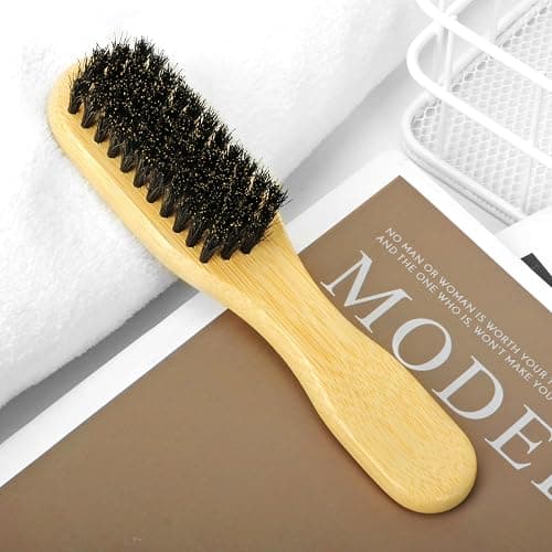 Slick Back Hair Brush - Soft Bristles for Laying Down Edges & Glossy Finish | Mini/Trave Boar Bristle Brush to Style, Polish & Smooth Frizz for Baby Hair and Sleeks Ponytails/Buns thumbnail 7