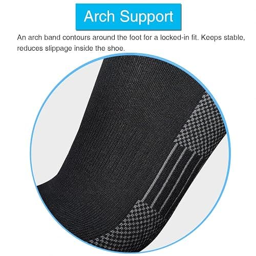 APTYID Men's Moisture Wicking Cushioned Crew Work Boot Socks (4-6 Pairs) thumbnail 5