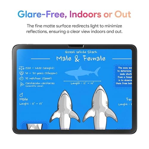 KCT 2 Pack Paperfeel Glass Screen Protector for iPad Air 11 Inch M4/M3/M2 | Tempered Glass with Bubble-Free Installation Tray, Matte Surface Mimics Paper for Writing and Drawing, Anti Glare thumbnail 6
