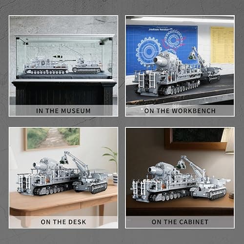 Karl Heavy Mortar Tank Building Block Set 2875 Pieces, Compatible with Lego Military Army Set for Adults WW2 German Mortar Model Kit with Ammo Tractor, 1: 26 Scale Vehicles Model Home Decor thumbnail 6