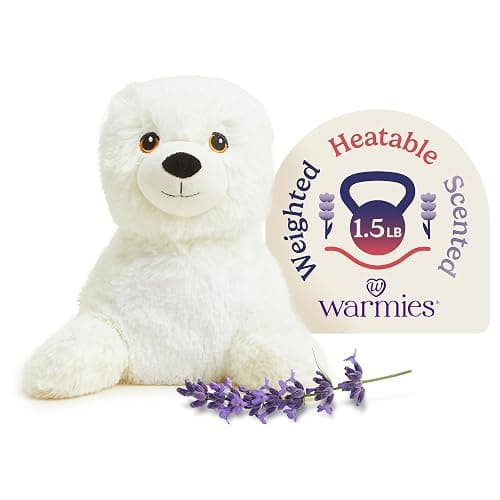 warmies Microwavable & Weighted Stuffed Animals, Seal - Heated Stuffed Animal Plushie for Warmth & Comfort - Cute Soft Plush Toys for Adults & Children (Boys, Girls, Babies & Toddlers) - Image 1