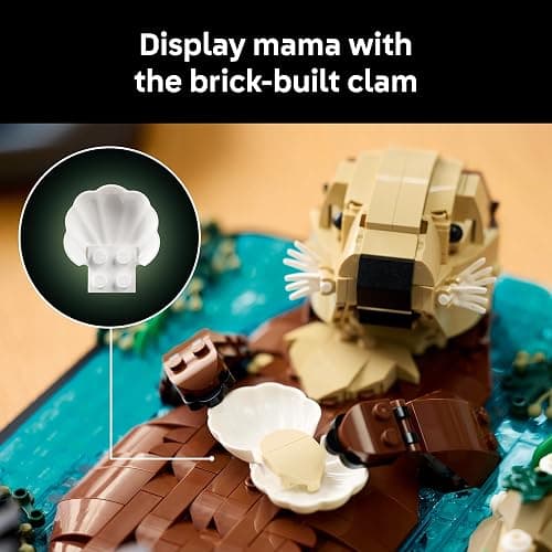 LEGO Ideas Floating Sea Otters Building Sets for Adults - Room or Office Decor for Women & Men, Ages 18+ - Gift Ideas for Birthday - 21366 thumbnail 6