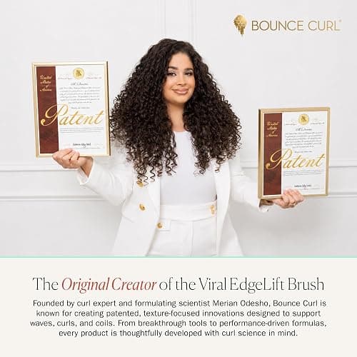 Bounce Curl Slick-Dense EdgeLift Brush | Medium-Density Bristles, Soft-Flex Tips, For Wavy, Curly & Coily Hair, 50% Post-Consumer Recycled Content thumbnail 4
