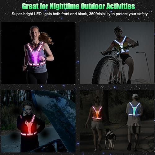 SAWNZC LED Reflective Vest Running Gear thumbnail 7