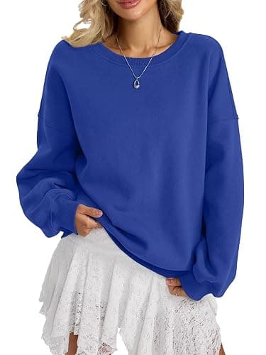 EasyGala Women Fleece Sweatshirts Oversized Crewneck Pullover Trendy Long Sleeve Tops Fashion Fall Outfits Clothes 2025 - Image 1
