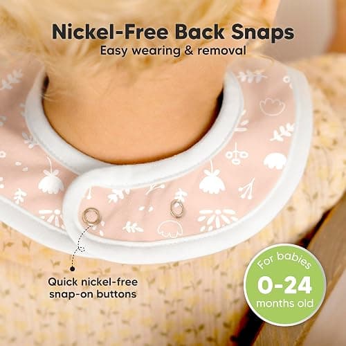 KeaBabies 8-Pack Organic Baby Bibs for Boys, Girls - Super Absorbent Cotton Drool Bibs for Baby Girl & Boy, Teething Toddler, Drooling Newborn, Ultra Soft & Machine Washable (Lunaris) thumbnail 6