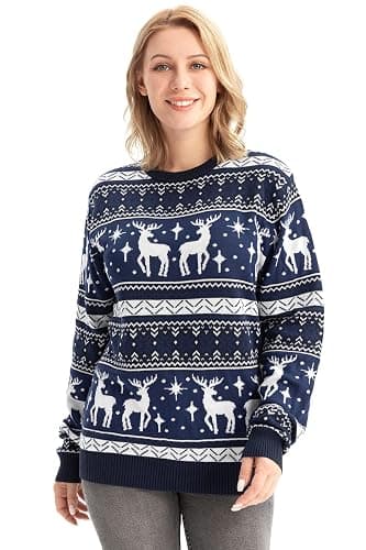 Ugly Christmas Sweater for Men, Hooded Unisex Women Xmas Hoodie Pullover for Party Festive Party thumbnail 4