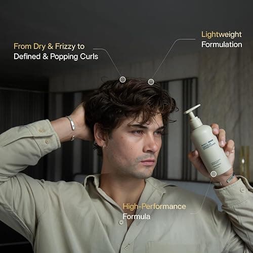 BASED Leave-In Conditioner, Instant Frizz Control, Hydrates & Nourishes Hair, Premium Leave-In Conditioner for Men, Healthier-Looking Frizz-Free Hair in Minutes (9.3 Fl Oz Pack of 1) thumbnail 3