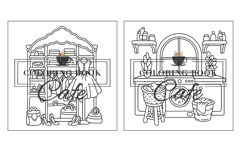 Cozy Corners: Coloring Book for Adults and Teens Featuring Super Cute Nooks and Hygge Spaces for Relaxation (Cute and Comfy Coloring Books) thumbnail 18