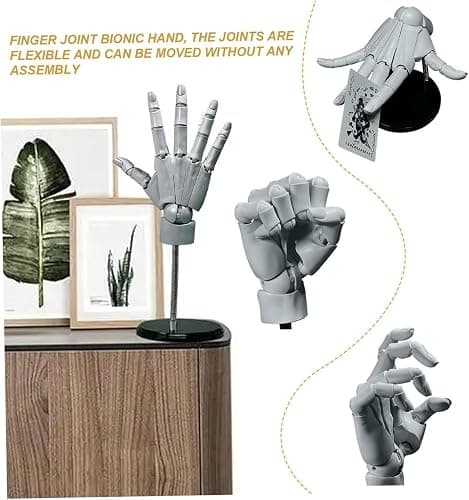 Hand Model, 1:1 Flexible Left And Right Hand Model, Flexible Artist Hand Model, Movable Finger Joints, Home Desk Decoration, Display, Sketching, Drawing, Painting (white, Right Hand)(White,Right hand) thumbnail 4