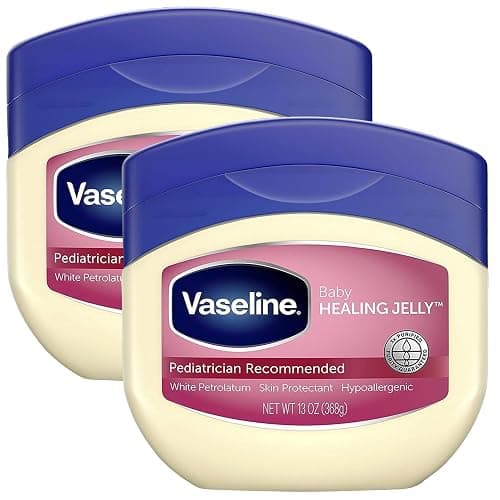 Vaseline Healing Jelly Baby, 2-Pack – Hypoallergenic Moisturizer for Baby Care, Diaper Rash, Sensitive and Dry Skin, Baby Powder Scent, 13 Oz Ea - Image 1