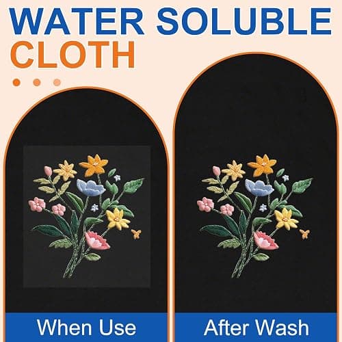 FURWEY 12PCS Printable Water Soluble Embroidery Stabilizer 8.5"x11" Self Adhesive Wash Away Stabilizer Paper for Hand & Machine Embroidery thumbnail 7