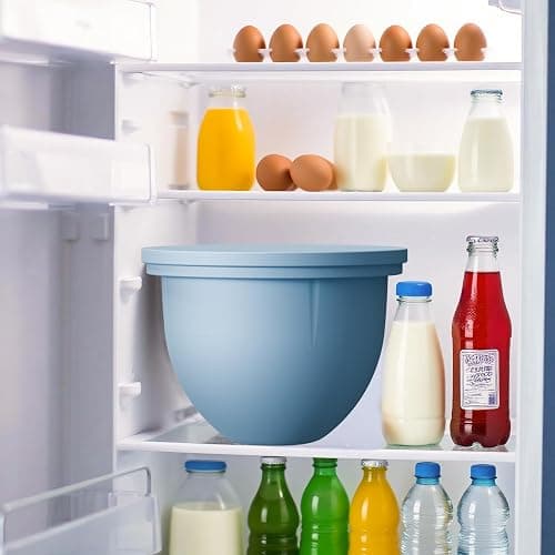 GuanQiao Silicone Bowl Liners for 5 Qt KitchenAid Mixers, 3 Liners with Lids, Blue/Beige/Green thumbnail 6