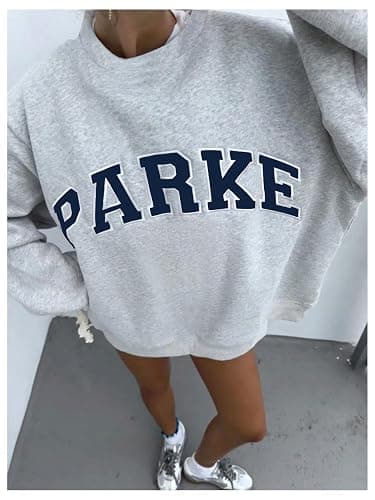 SOLY HUX Women's Crewneck Sweatshirt Letter Graphic Long Sleeve Shirts Fall Tops Preppy Clothes thumbnail 2
