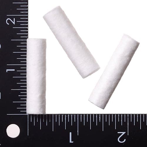100 Dental Cotton Rolls, One Inch Nosebleed Plugs for Kids or Adults - Extra Absorbent Blood Clotting, Cotton Rolls (100 Count) thumbnail 5