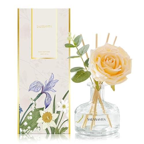 Reed Diffusers Set, 7.10 oz Vanilla Scented Diffuser with 7 Sticks, Long Lasting Home Fragrance for 120 Days, Perfect for Bathroom, Shelf Decor, Air Fresheners - Image 1