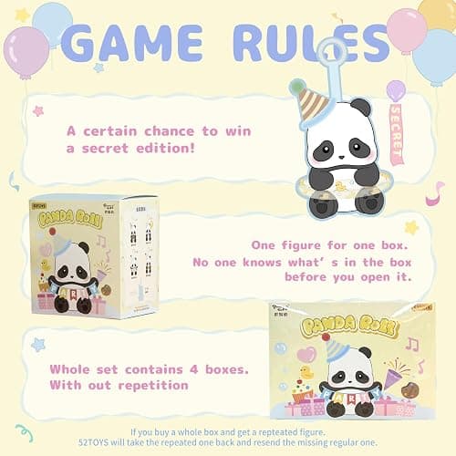 52TOYS Panda Roll Party Series Blind Box Stuffed Animal Plush Toy with Soft and Adorable Design, 1PC Perfect for Cuddling, Display, and Unique Posing, Ideal Gift for Panda Enthusiasts thumbnail 4