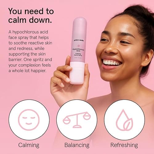 grace & stella Hypochlorous Acid Spray - Gentle Face Spray to Calm Redness & Flare-Ups - Soothing Facial Mist for Sensitive Skin (120 ml/4.22 fl oz) thumbnail 2