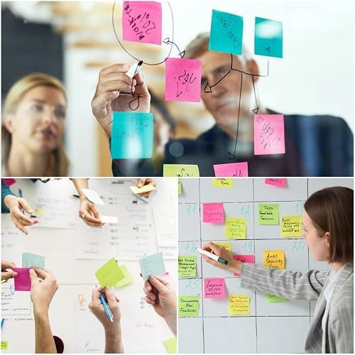 Super Sticky Notes,Self-Stick Note Pads 3 x 3 in,400 Sheets Sticky Notepad Bulk,Office Supplies,School Supplies,Christmas Decor (White, Sticky Notes 3x3) thumbnail 5