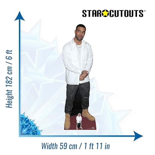 Celebrity Standee Drake Life Size Cardboard Cut Out with Table Top Mini Cut Out, Multi colour thumbnail 3