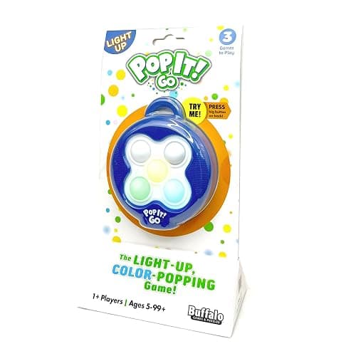 Buffalo Games Pop It Go - The Original Light Up - Colorful Pattern Popping Game for Kids and Families on The go, Ages 5 and up, from Buffalo Games - Image 1