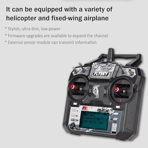 GoolRC Flysky FS-i6X 10CH 2.4GHz RC Transmitter Remote Controller with FS-X6B Receiver for RC Drone Airplane Helicopter thumbnail 3