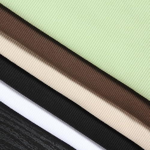 Artfish Women's Scoop Neck Sleeveless Knit Ribbed Fitted Casual Crop Tank Top thumbnail 5