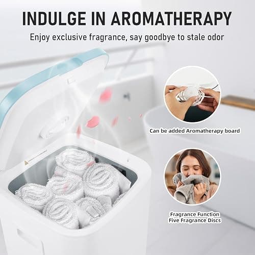 EYDMTE Towel Warmer for Bathroom, 23L Large Towel Warmers, Heated Towel Warmer Bucket with LED Display, 3 Heating Modes, 20/40/60 Min, Auto Shut Off, Child Lock, Blue thumbnail 5