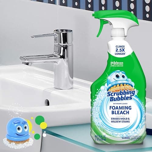 Scrubbing Bubbles Foaming Bleach Bathroom and Shower Cleaner Disinfectant Spray, Helps Erase Mold & Mildew, 32oz thumbnail 6