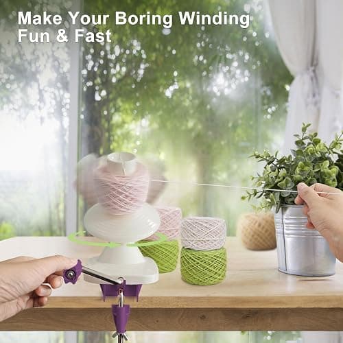 Yarn Ball Winder for Crocheting: Yarn Winder for Crocheting & Yarn Spinner for Knitting Hand Operated thumbnail 6