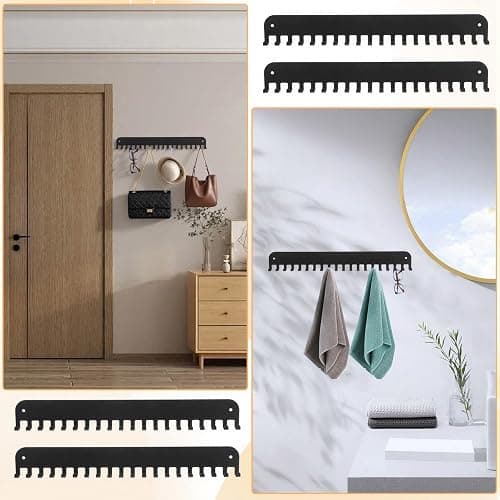 Kegeeei 4 Pack Metal Medal Holder Display Hanger Rack, Wall Mounted with 20 Hooks for 60+ Medals, Sturdy Race Medal Holder for Running Gymnastic Soccer Sports Awards thumbnail 7