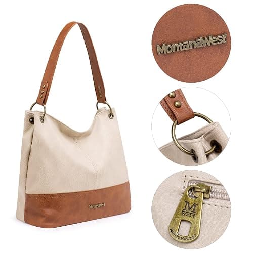 Montana West Purses for Women Hobo Shoulder Handbags with Zipper thumbnail 5