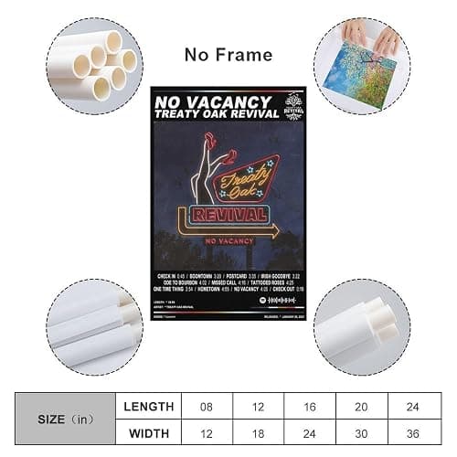 Treaty Oak Revival No Vacancy Canvas Poster Bedroom Decoration Landscape Office Valentine's Birthday Gift Unframe-style08x12inch(20x30cm) thumbnail 2