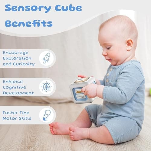 lerrbo Activity Cube Baby Toys for 1 Year Old Girl Gifts, Montessori Toys for Baby Girl, Travel Sensory Cube for Toddlers 1-3, Learning Fine Motor Skills,1st Birthday Gifts for 12 Months+ thumbnail 5