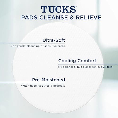 TUCKS Medicated Cooling Pads, 100 Count – Pads with Witch Hazel, Cleanses Sensitive Areas, Protects from Irritation, Hemorrhoid Treatment, Medicated Pads Used By Hospitals thumbnail 9