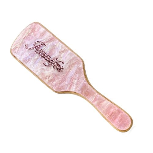 ACC PLANET Hair Brush, Personalized Bamboo Paddle Brush, Natural Bamboo Bristles Detangling Hairbrush for Massaging Scalp, Women's and Girls Gift (Square, 8.86" x 2.68") - Image 1