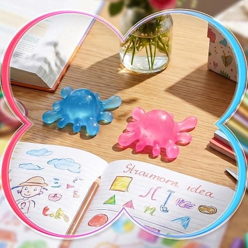 Halloscume 2 Pcs Slow Rising Stress Balls for Adults, Splash Solid Textured Fidget Stress Anxiety Relief Sensory Squeeze Ball for ADHD Office Mental Health Gifts Prizes Autism Party Favors thumbnail 4