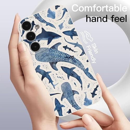 Jumkook Magnetic Case for Samsung Galaxy A16 5G 6.7", Summer Ocean Whale Printed, Cute Aesthetic Shark Pattern Women Girl, Compatible with Magsafe, Soft Silicone Cover for Samsung A16 5G thumbnail 6