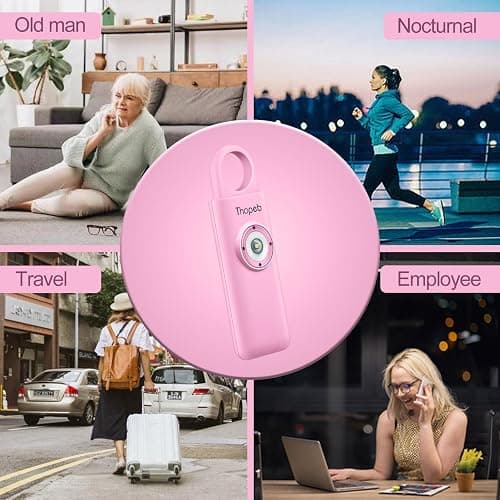 Personal Safety Alarm for Women – Superior Loud Siren & SOS Strobe | Premium Compact & Well-crafted Self Defense Keychain Alarm, College Dorm Essential, Variety of Colors (Pink) thumbnail 9